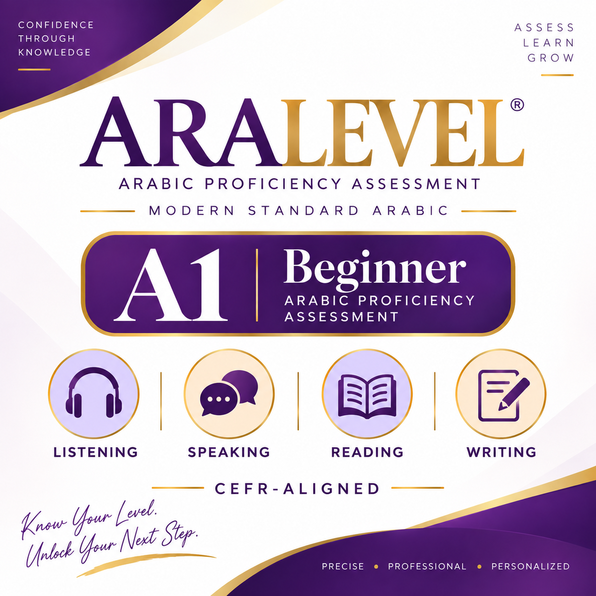 ARALEVEL A1 – Beginner Arabic Proficiency Assessment