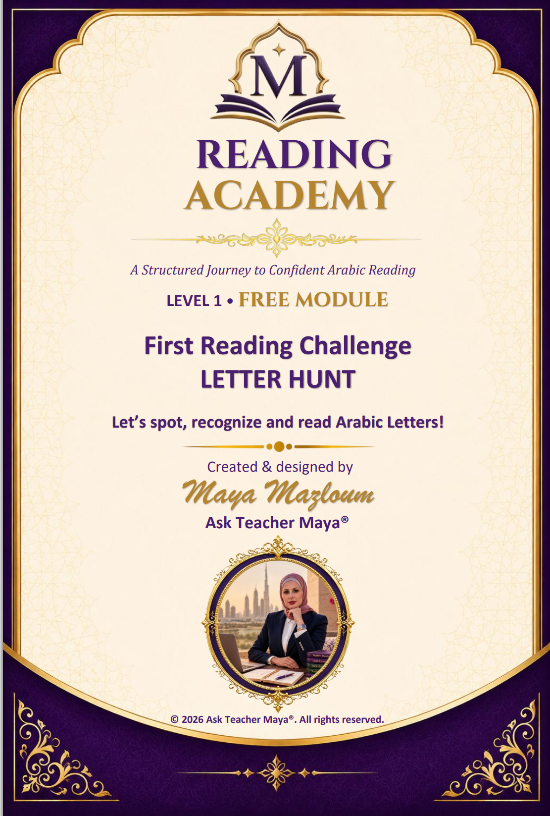 Level 1 • FREE Module: First Reading Challenge – Letter Hunt