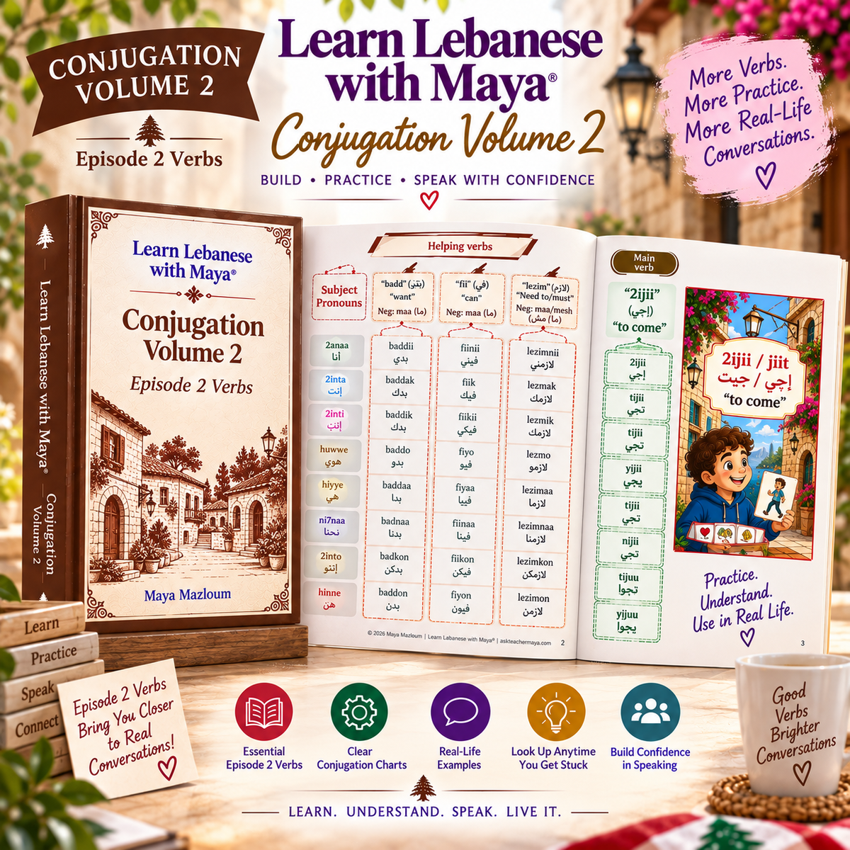 Learn Lebanese with Maya® – Verb Conjugation Collection | Episode 2