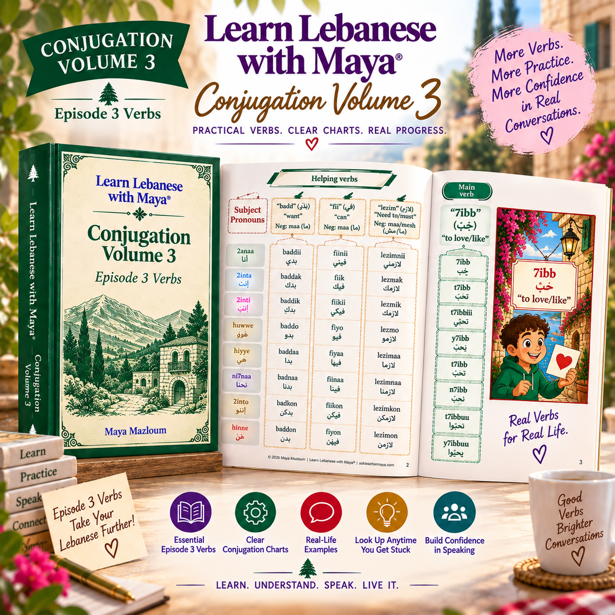 Learn Lebanese with Maya® – Verb Conjugation Collection | Episode 3
