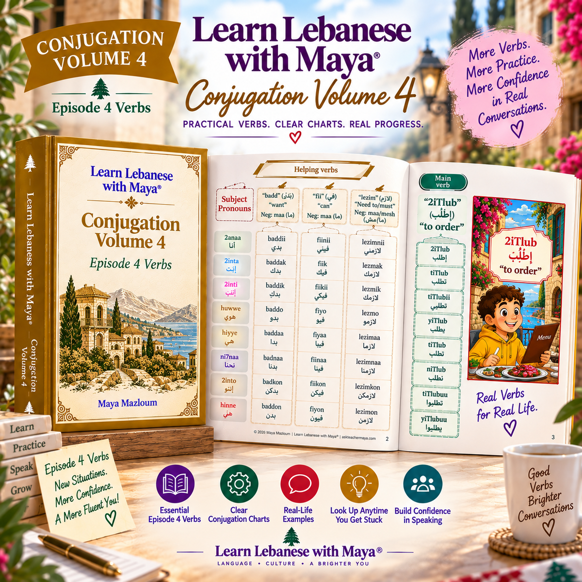 Learn Lebanese with Maya® – Verb Conjugation Collection | Episode 4